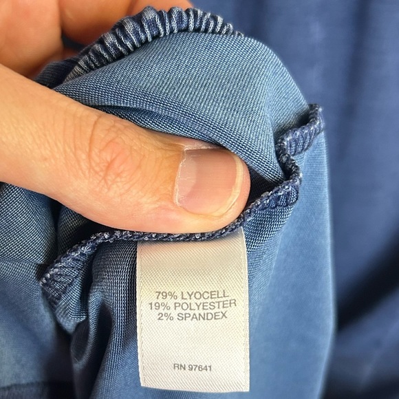 Indigo Pure Jill Navy Blue Cowgirl Chic Midi Skirt Minimalist Old money size S - Picture 4 of 11